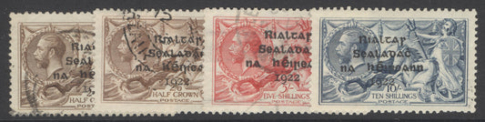 SG 17-21 Ireland 1922. 2/6-10/-. Fine to very fine used CAT £690