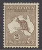 SG 12 Australia 1913-14. 2/- brown, watermark 2, die 2, perf 12. A fine fresh, well centred, lightly mounted mint example CAT £275