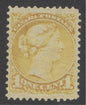 SG 75 Canada 1870-90. 1c bright yellow. Very lightly mounted mint CAT £50
