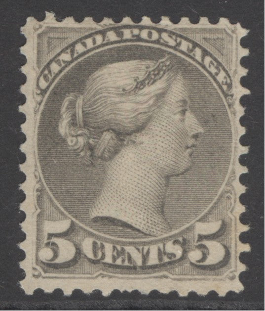 SG 85 Canada 1870-90. 5c olive-green. A fresh mint example without gum CAT £550