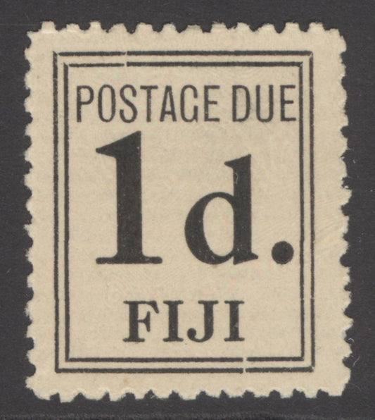 SG D2 Fiji 1917. 1d black. Fine mounted mint CAT £550