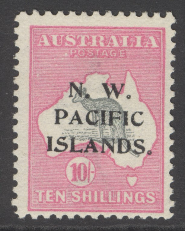SG 84 N.W Pacific Islands 1915-16. 10/- grey & pink. Very lightly mounted mint CAT £150
