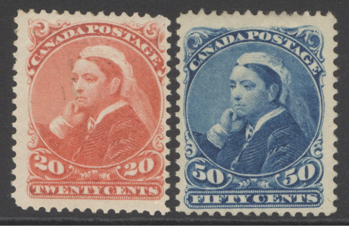 SG 115-116 Canada 1893. 20c vermilion & 50c blue. Fine unmounted mint CAT £525