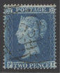 SG 27 2d blue plate 5 lettered PI, perf 16, watermark large crown. Very fine used CAT £450