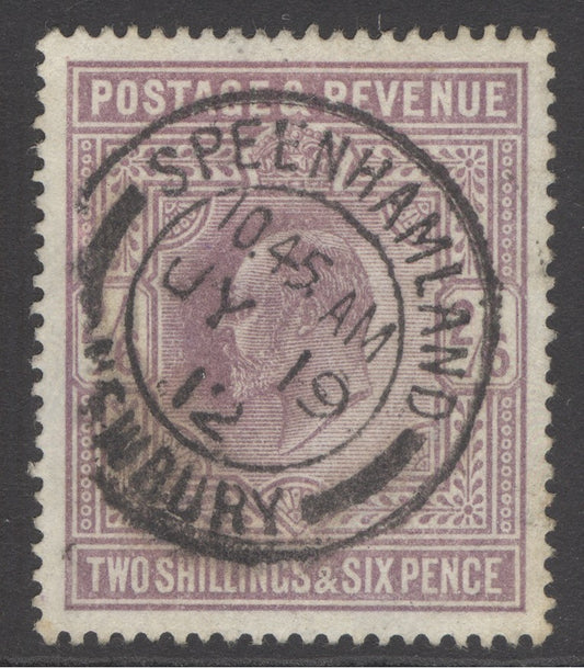 SG 316 2/6 dull reddish-purple. Very fine used with Speenhamland, July 19th 1912 CDS