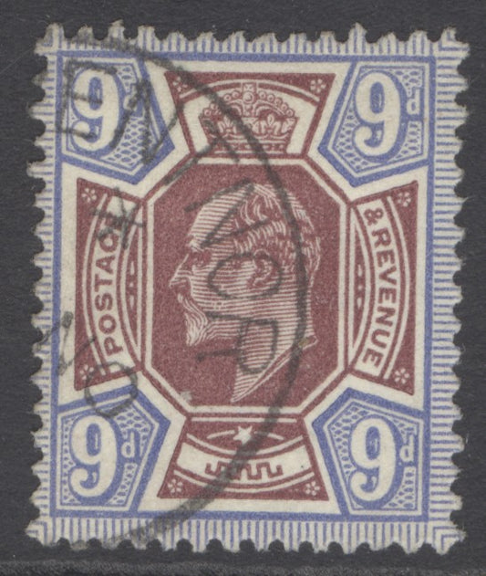 SG 306 9d reddish-purple & light blue. Very fine used with an Isle of Wight, Ventnor CDS CAT £75