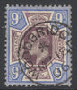 SG 251 9d slate purple & ultramarine. Very fine used with a crisply struck Woodbridge, May 18th 1906 CDS