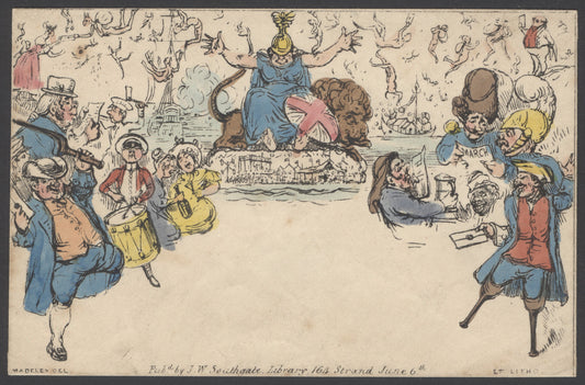 1840 Southgate number 3 ‘Peg leg sailor’ hand coloured envelope. Fine condition