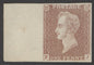 SG DP71(2) 1d brown 1850 Prince Consort essay. A fine fresh sheet marginal example without gum