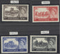 SG 536/539 1955 Waterlow High value set of 4. Fine unmounted mint each with RPS cert