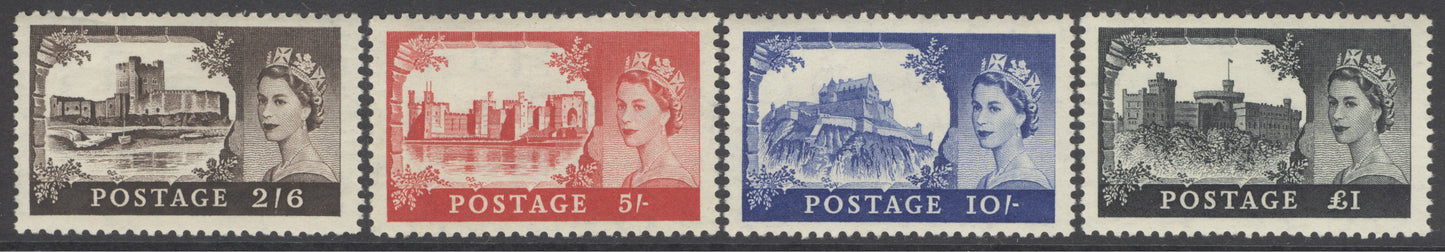 SG 536/539. 1955 Waterlow high value set of 4. Fine unmounted mint CAT £160