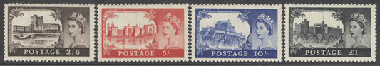 SG 536/539. 1955 Waterlow high value set of 4. Fine unmounted mint CAT £160