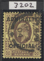 SG O112. 1903. 3d purple/yellow Admiralty official. Very fine used. Hendon cert CAT £500