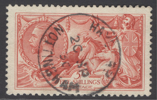 SG 416 5/- rose-red. Very fine used with a Nottingham CDS. Good deep colour & well centred