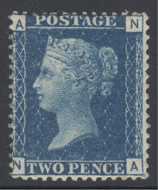 SG 45 2d blue plate 13 lettered NA. A fine fresh lightly mounted mint example CAT £350