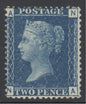SG 45 2d blue plate 13 lettered NA. A fine fresh lightly mounted mint example CAT £350