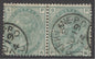SG 150 1/- green plate 9 pair. Very fine used with a Mark Lane, June 19th 1874 CDS’s