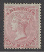 SG 63 Spec J48() 4d pale carmine, watermark medium garter on thick, highly glazed paper. A fresh mounted mint example. Very scarce CAT £10,000