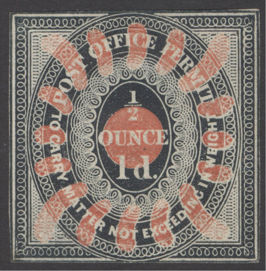 Charles Whiting essay No.10 in black & red using the Congreve printing. A nice clean sound example CAT £1600