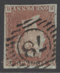 SG 8i 1d red-brown plate 173 lettered SH. Very fine used with a ‘78’ numeral with variety inverted watermark. 4 margins CAT £250