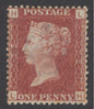 SG 43 1d rose-red plate 198 lettered LH. A fine fresh unmounted mint example