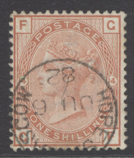SG 163 1/- orange-brown. Very fine used with a Hope St Glasgow CDS, June 6th 1882
