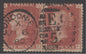 SG 43 1d rose-red plate 218 pair. Fine to very fine used