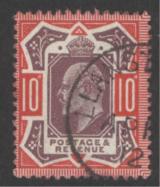 SG 310 10d dull reddish-purple & aniline pink. Spec M44(5). Very fine used with a Llansamlet, April CDS