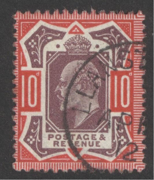 SG 310 10d dull reddish-purple & aniline pink. Spec M44(5). Very fine used with a Llansamlet, April CDS