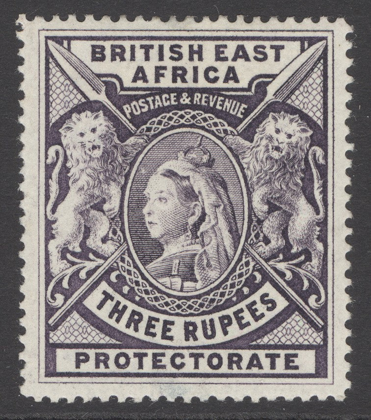 SG 94 BEA 1897-1903. 3r deep violet. A fine fresh mounted mint example with good colour & well centred CAT £225