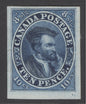 Colony of Canada 1857. 10d plate proof on India paper in the issued colour. Very fresh. A lovely example