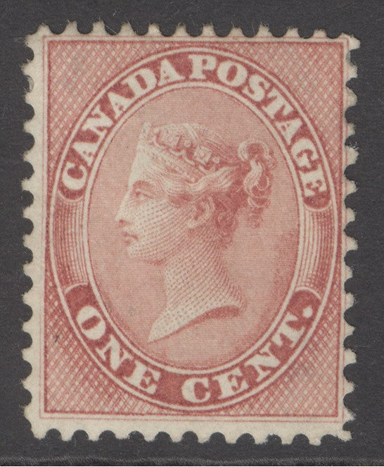 SG 30 Colony of Canada 1c deep rose, perf 12. A fresh mint example CAT £550