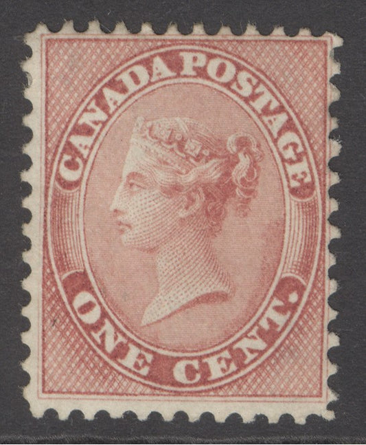 SG 30 Colony of Canada 1c deep rose, perf 12. A fresh mint example CAT £550