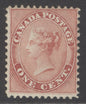 SG 30 Colony of Canada 1c deep rose, perf 12. A fresh mint example CAT £550