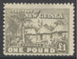SG 136 New Guinea 1925. £1 dull olive-green. Very lightly mounted mint CAT £200