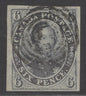 SG 9 Colony of Canada 1852-57. 6d slate-violet. Very fine used with 4 good/large margins CAT £1200