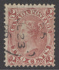 SG 44 Canada 1864. 2c perf 12, rose-red. Very fine used CDS example CAT £225