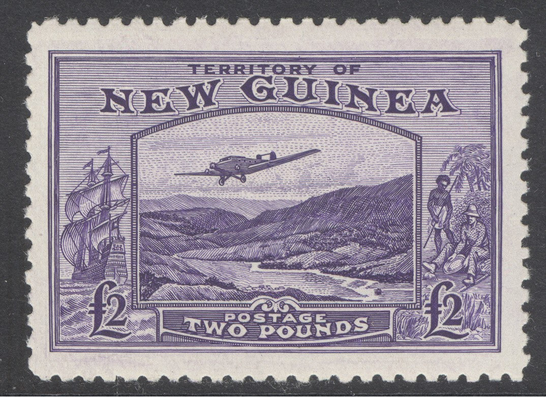 SG 204 New Guinea 1935. £2 bright violet. Very lightly mounted mint. Nice deep colour CAT £350