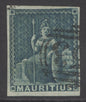 SG 27 Mauritius 1858-62. 4d green. Very fine used, 4 good to large margins CAT £225