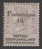 SG 44 Bechuanaland 1888. 4d on 4d lilac & black. A fine fresh mounted mint example CAT £475