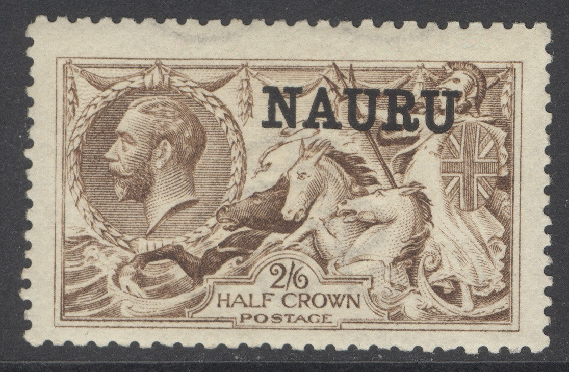 SG 21 Nauru 1916-23. 2/6 brown. Unmounted mint CAT £80