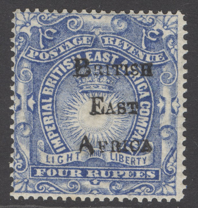 SG 46 BEA 1895. 4r ultramarine. Lightly mounted mint CAT £250