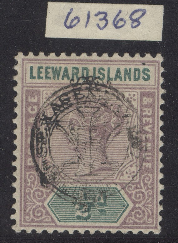 SG 9b Leeward Islands 1897. ½d dull mauve with variety overprint double. Lightly mounted mint CAT £1400. RPS cert.