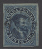 SG 15 Canada 1855. 10d blue-deep blue. Fine used, full margins CAT £2000