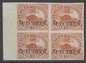 Colony of Canada 1859. 5c early proof marginal block 4 on India paper, overprinted specimen. Very fresh. Full fine/huge margins
