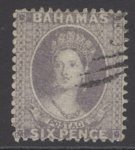 SG 19 Bahamas 1862. 6d lavender-grey, perf 13. Very fine used CAT £475