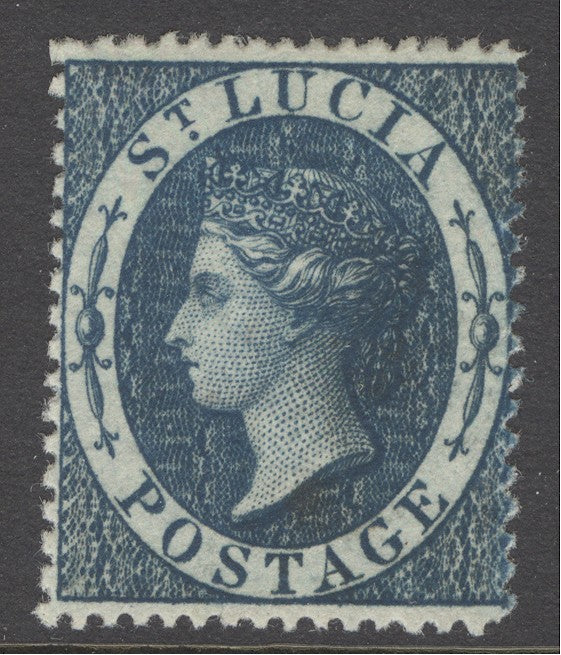 SG 2 St Lucia 1860 (4d) blue. A fine fresh lightly mounted mint example CAT £225