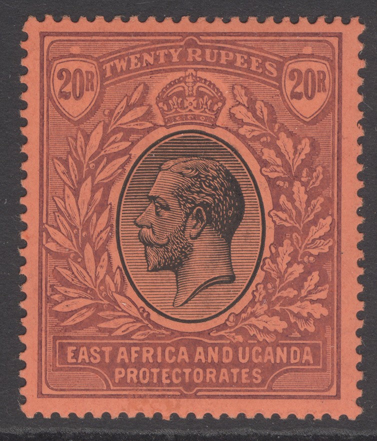 SG 59 KUT 1912-22. 20r black & purple/red. Very lightly mounted mint, good colours & well centred CAT £500