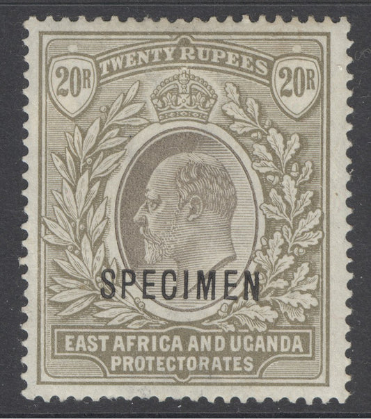 SG 15s EA&U 1903. 20r grey & stone, overprinted specimen. Lightly mounted mint
