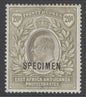 SG 15s EA&U 1903. 20r grey & stone, overprinted specimen. Lightly mounted mint
